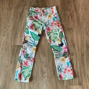 Zara Tropical Denim Pants